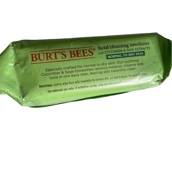 🆕 Burts Bees 🐝 Facial Cleansing Towelettes | Cucumber & Sage Extracts - Picture 3 of 5